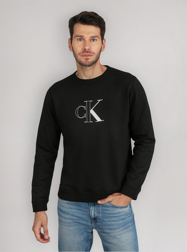 Polerón Outline Monologo Negro Calvin Klein
