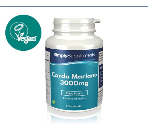 Cardo Mariano Milk Thistle Silimarina 3000mg/120 Capsulas .