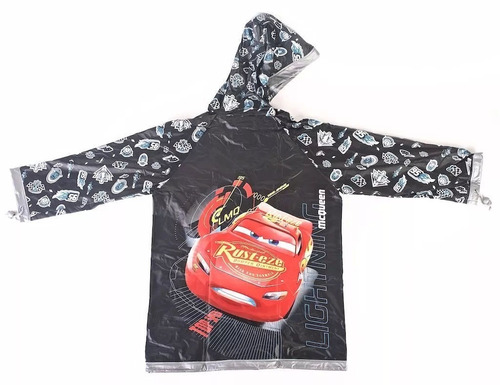 Piloto Impermeable Cars Talle S 3-4 Años Rayo Mcqueen 