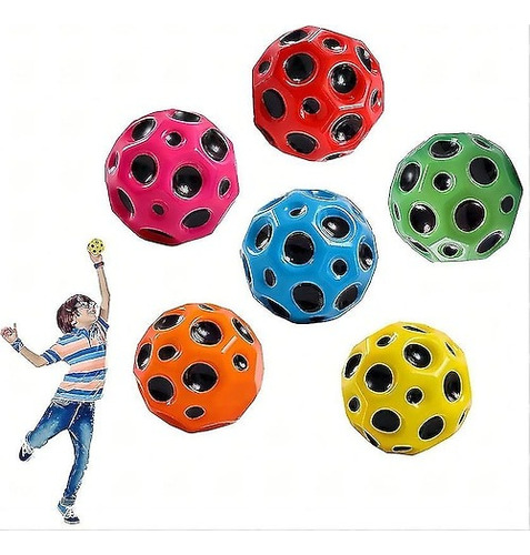 Pelota Coral Star Rebotes Giros Extremos Pelota Saltarina X6