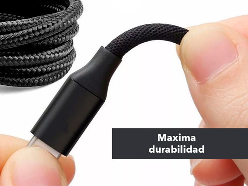 Imagen 4 de 6 de Cable Reforzado Cargador Compatible iPhone - iPad 1 Metro