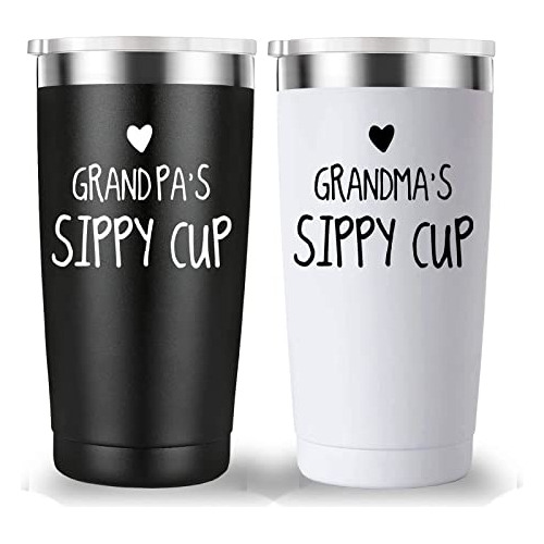 Grandpa's And Grandma's Sippy Cup Travel Mug Tumbler.gr...