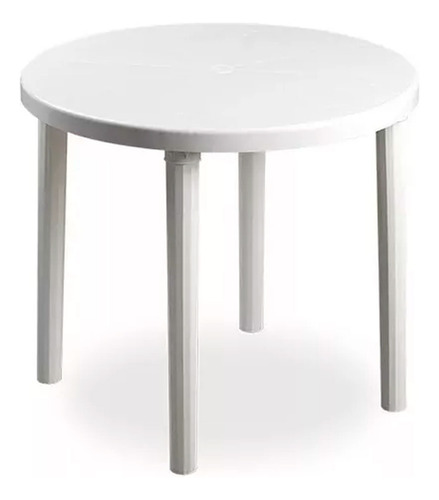 Mesa De Terraza Jardín Color Blanco