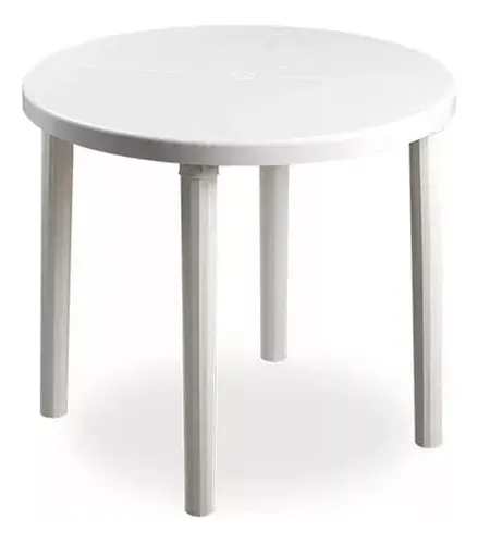 Mesa De Terraza Jardín Color Blanco