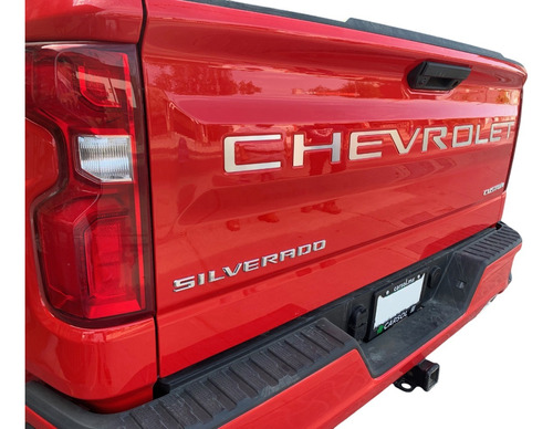 Letras Logotipo Tapa Batea Chevrolet Silverado Custom2022-23