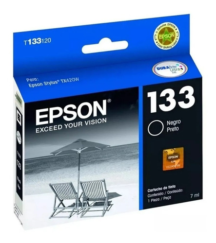 Cartucho De Tinta Epson T133120 133 Negro Original 