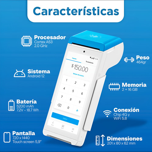 Terminal Point Smart 2 Con Internet Gratis Cobro Con Tarjeta