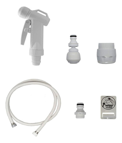 Kit De Ducha Bidet Italiano Con Aireador Canilla Siroflex Acabado Pulido Color Balanco