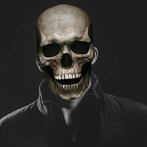 Máscara De Calavera De Cabeza Completa Con Mandíbula