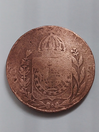 Moeda Cobre 80 Reis C/geral Ano 1829 R Bc Lote 4157