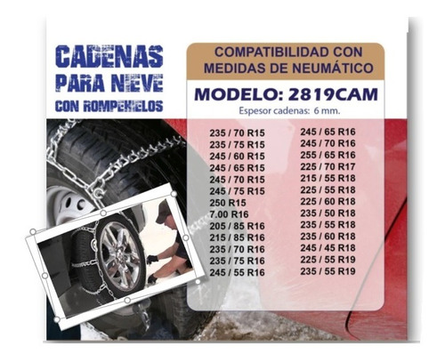 Cadenas Para Nieve Saga  Chevrolet Spark Gt 