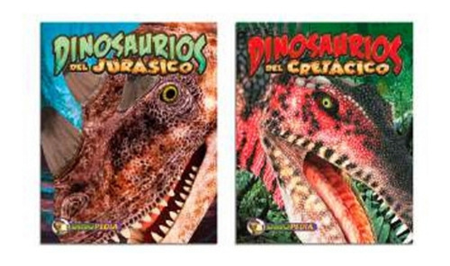 Colección 2 Libros Dinosaurios Del Jurásico Y Cretácico