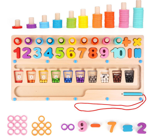 Agirlgle 3 En 1 Laberinto Magnético De Colores Y Números Jug