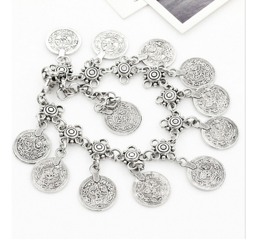 2 Piezas De Joyería Turca Antigua Boho Moneda Boho Tribal