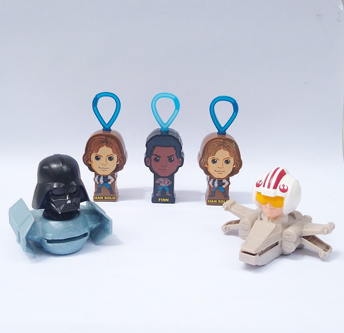 Lote 5 Bonecos Star Wars Darth Vader Hans Solo Mc Donalds (Usado)