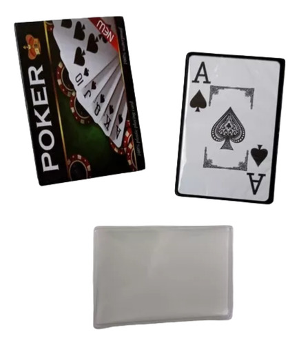 Baraja 100% Plástico, Americana Marca Poker 1 Mazo Negro Inglés