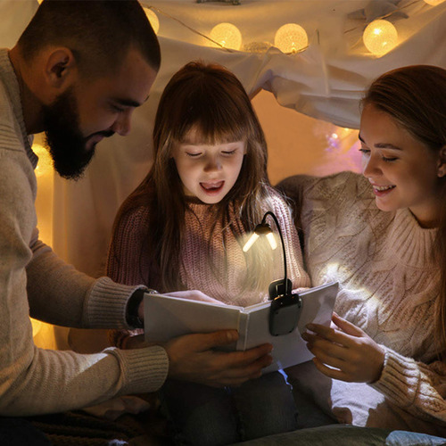 Luz De Libro 14 Led Con Estuche Y Cargador, Lectura Cómoda