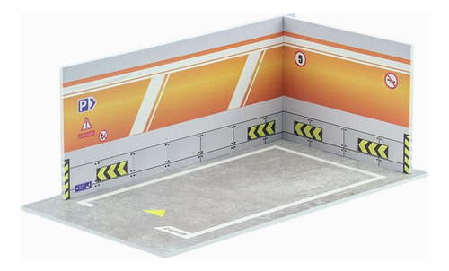 2x 1/24 Coche Modelo Juguete Coche Muro Naranja