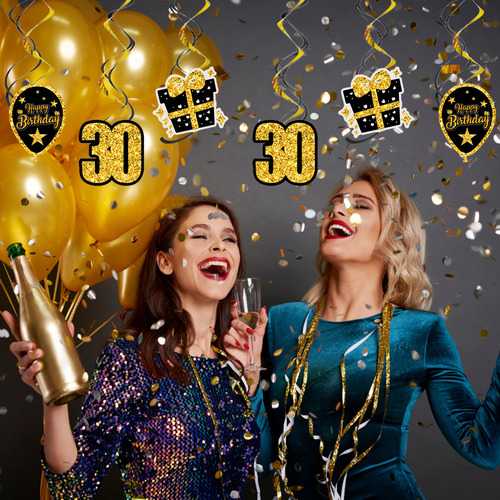 Espirales Decorativas Para 30 Cumpleaños, 30 Cumpleaños Para