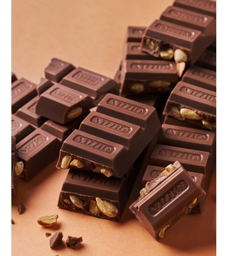 Imagen 4 de 10 de Tableta Vizzio Chocolate Con Leche Y Mani X 165g. Bonafide