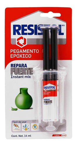 Pegamento Epoxico Resistol Instant Max Jeringa Blister/14ml