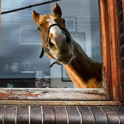 Pegatinas De Pared De Caballo For Dormitorio Calcomanía De