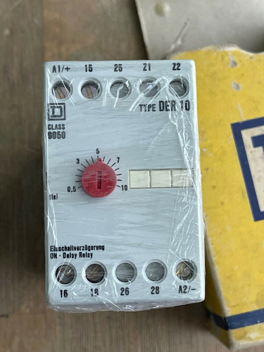 Square D Class 9050 Type Der10 On-delay Relay Time Range Ssm