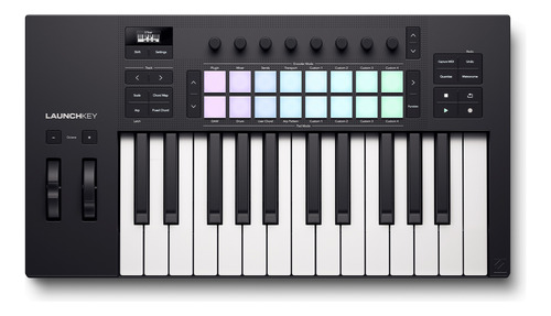Teclado Controlador Midi De 25 Teclas Launchkey 25 Mk4 Novat Color Negro