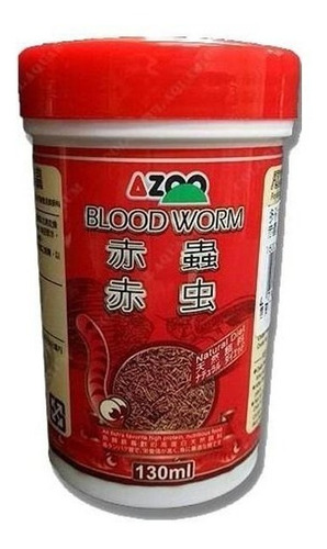 Azoo Blood Worm Larva Mosquito Liofilizada 10g 130ml Acuario