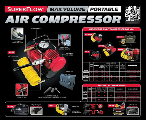 Q Industrias Mv50 Superflow Alto Volumen De 12 Voltios Compr