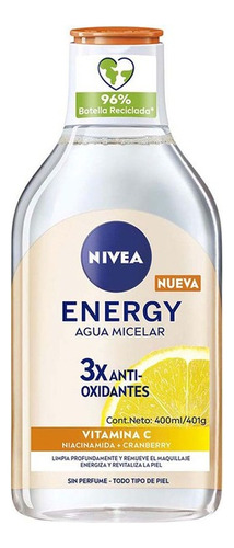 Nivea Agua Micelar Energy Vitamina C X 400 Ml
