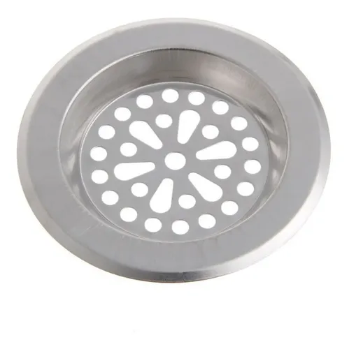 Filtro De Fregadero X4 De Cocina Drenaje Para Baño Acero Evs Color Plateado