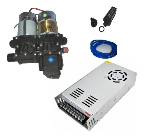 comprar Motor Bomba Diafragma 12v 6ah 150 Psi + Fonte + Kit Filtro 