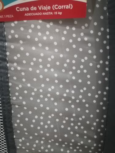 Cuna Corral Unisex Gris Con Mosquitero Infanti
