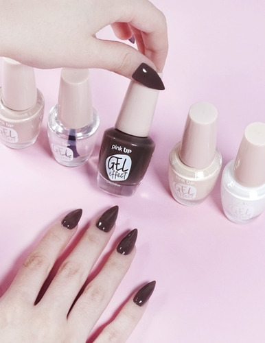 Esmalte Para Uñas Gel Effect Pink Up Color Chocolate