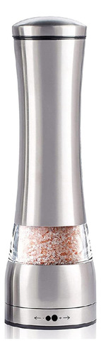 Yab - Kit 2 Moedor Triturador Pimenta Sal Temperos Especiarias Em Aço Inox Gourmet Manual Cozinha C/ Tampa Premium