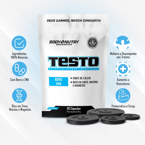 Kit Dragon Whey Protein + Bcaa 3k No2 + Testo Sabor Vitamina de Banana