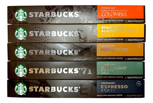 50 Cápsulas Nespresso Starbucks Surtidas