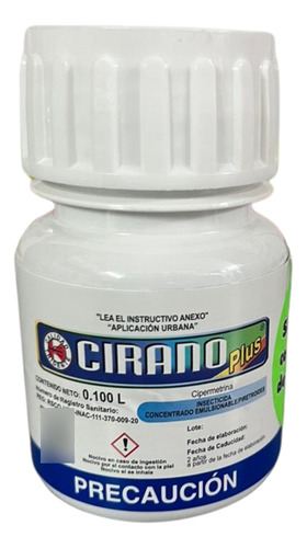 Cirano Plus Insecticida Para Cucaracha Alacrán Chinche 100ml