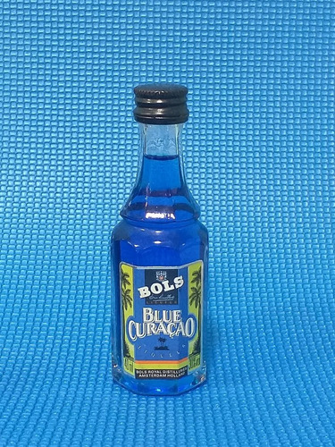 Botellita Miniatura De Curaçao Azul Bols De Holanda 