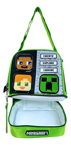 Lonchera Termica Minecraft Original Pelicula Creeper 2