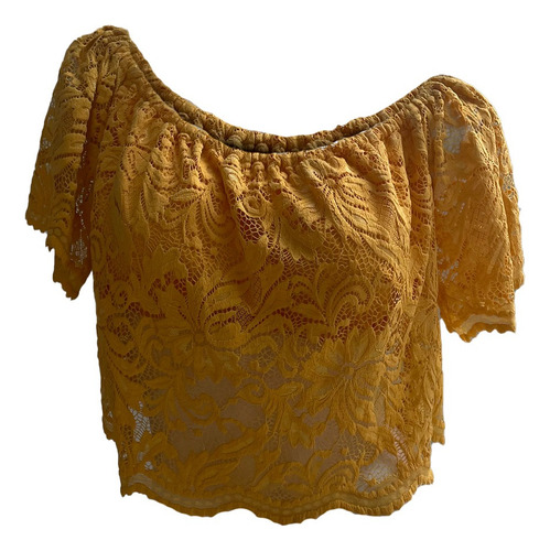 Blusa Top Bordado De Flores