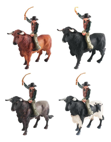 4 Piezas De Figura De Toro Para Manualidades, Decoración De