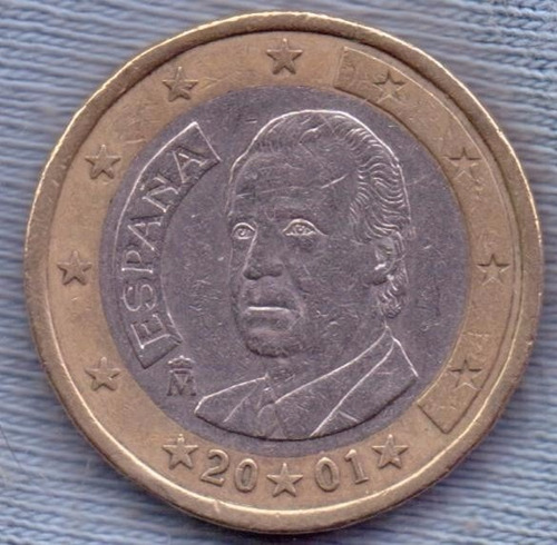 España 1 Euro 2001 Bimetalica * Rey Juan Carlos I *