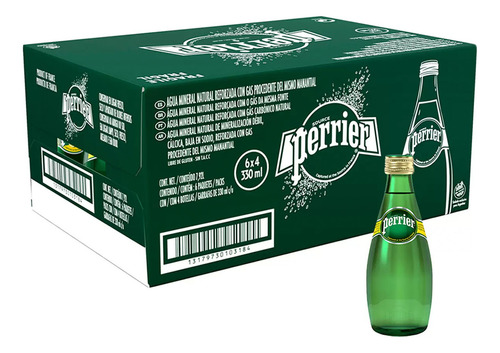 Pack 24 Agua Perrier 330 Ml + Vodka Absolut Blue 1 L