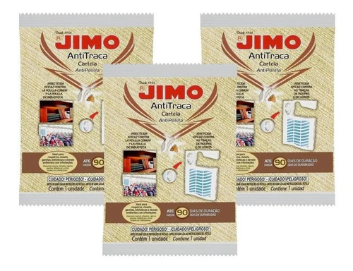 Kit Com 3 Unidades De Anti Traça Cartela Jimo