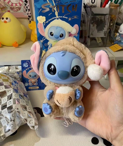 6 Llavero Stitch Peluche Sorpresa Eat Something Before Sleep Azul
