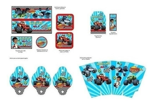 Kit Imprimible Para Tu Fiesta Blaze And The Monster Machines