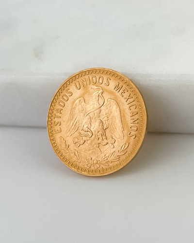 Moneda Hidalgo Oro Cinco Pesos 1955 Mexico Inversion Ahorro (Usado)