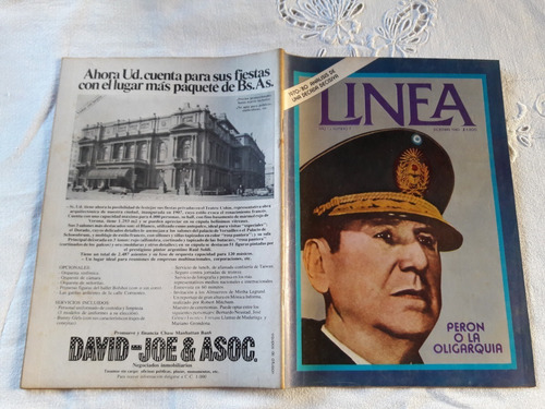 Revista Linea N° 7 Diciembre 1980 Peron O La Oligarquia